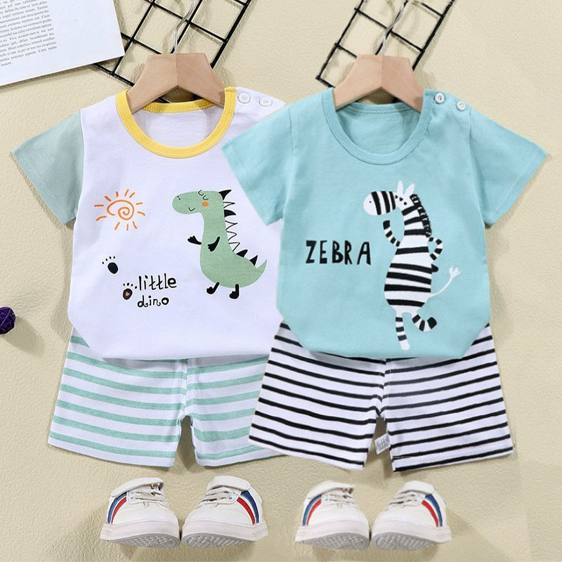 Cotton Tees+Shorts 2-piece Tra - Baby Clothing Dividers 评论和价格