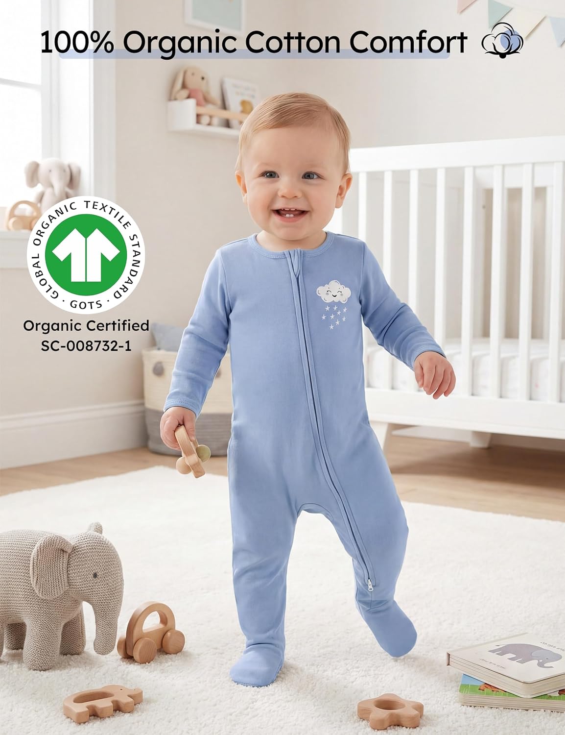 Baby Pajamas 100% Organic Cott - Baby Clothing Organic 评论和价格